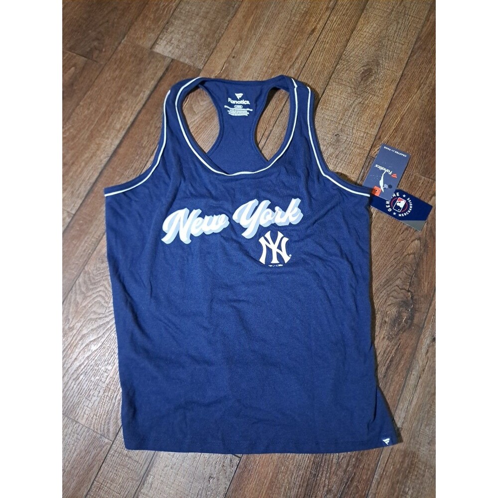 New York Yankees Fanatics Women's Blue Tank Top L